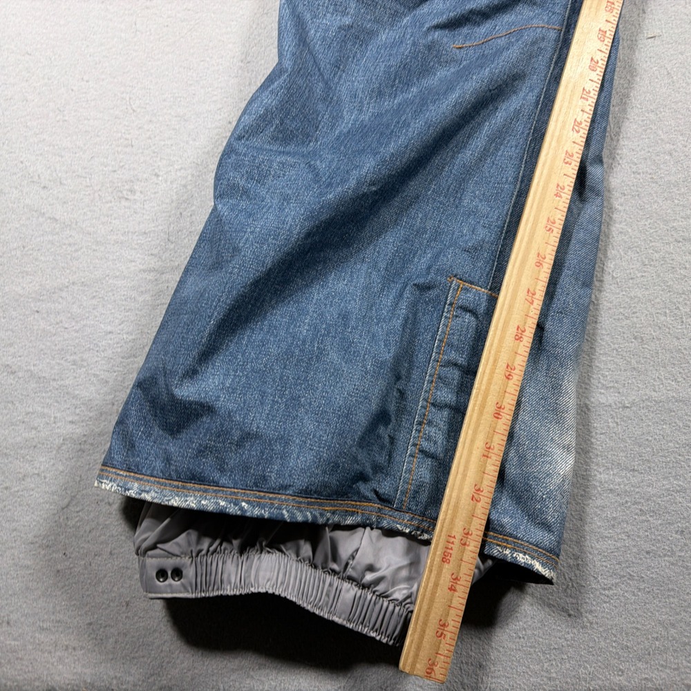 Burton Snowboard Pants Men XL Distressed Denim THE JEANS Snowboard Winter Ski - Picture 3 of 10